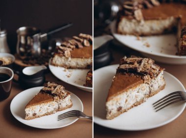 Cheesecake ile fındık ve karamel