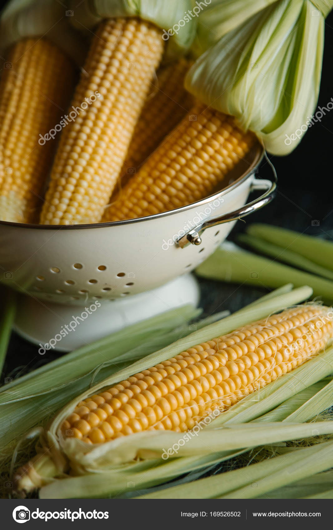 Purified corn in colander Stock Photo by ©tytbil88 169526502
