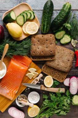 peynir krem ve somon sandviç