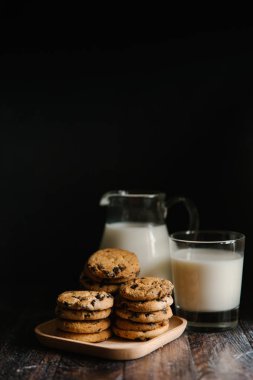 Çikolatalı kurabiye ve süt.