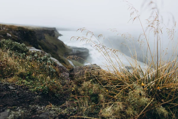 Natureza da Islândia com cachoeira — Fotografia de Stock