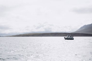 dalgalı su ve tekne 