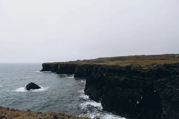 Море, скалы и луга — стоковое фото
