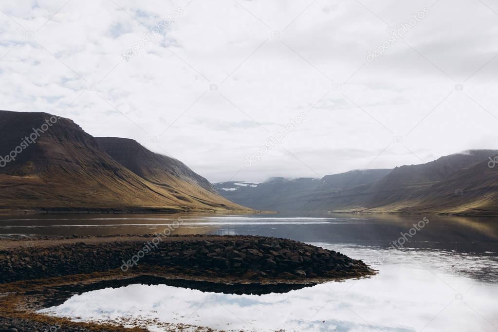 green mountains and lakes