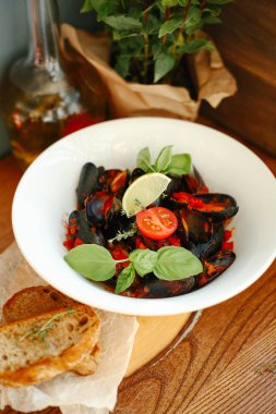 Limon ve sebze, istiridye görünümü kapatın