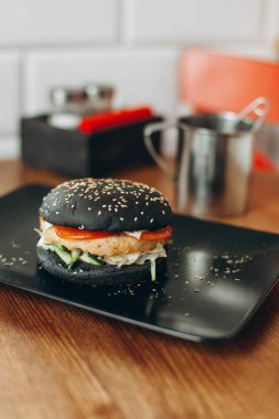 trendy siyah burger