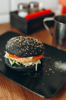 trendy siyah burger