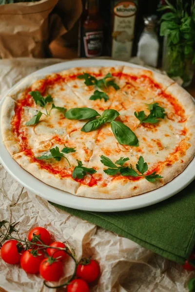 Gustosa pizza di carne — Foto Stock