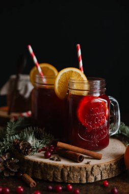 Noel kızılcık içecek limon ve içme payet ile Görünümü Kapat