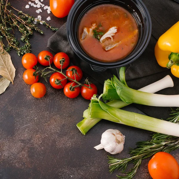 plastik kase lezzetli çorba yakından görmek