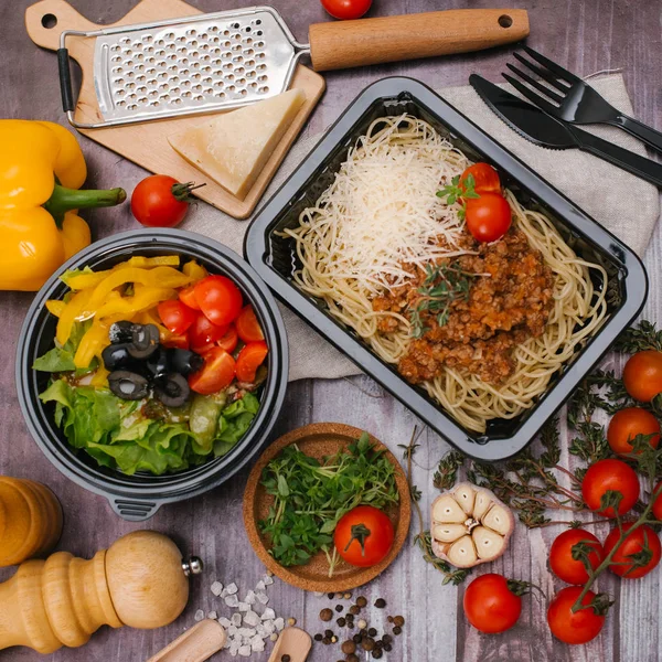 Vista Cerca Del Delicioso Plato Carbonara — Foto de Stock