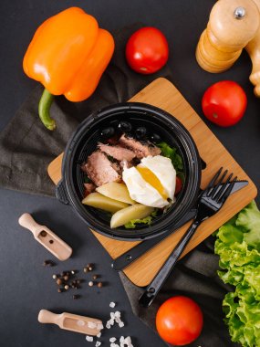 plastik kase lezzetli yemek görmek