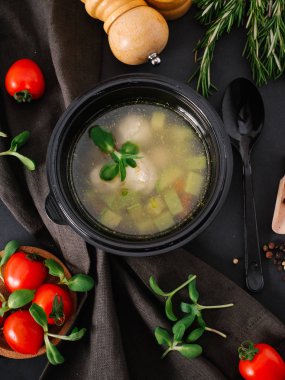 plastik kase lezzetli çorba yakından görmek