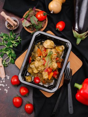 lezzetli haşlanmış et sebze ile yakından görmek 