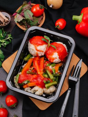 lezzetli köfte ve sebze yakından görmek 