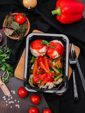 lezzetli köfte ve sebze yakından görmek 