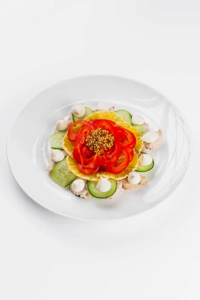 Salade Fraîche Aux Tomates Légumes — Photo