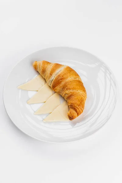 Salmón Croissant Plato — Foto de Stock