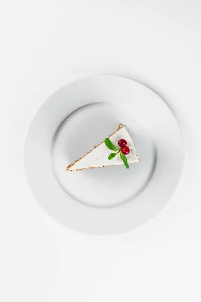 Deliziosa Torta Piatto Bianco — Foto Stock