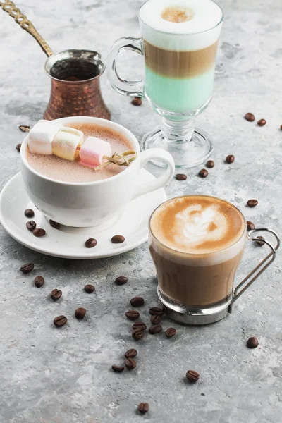 Finom Csokoládé Kávéval Tejjel — Stock Fotó