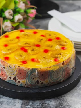 Jöleli kek. Yakın plan.