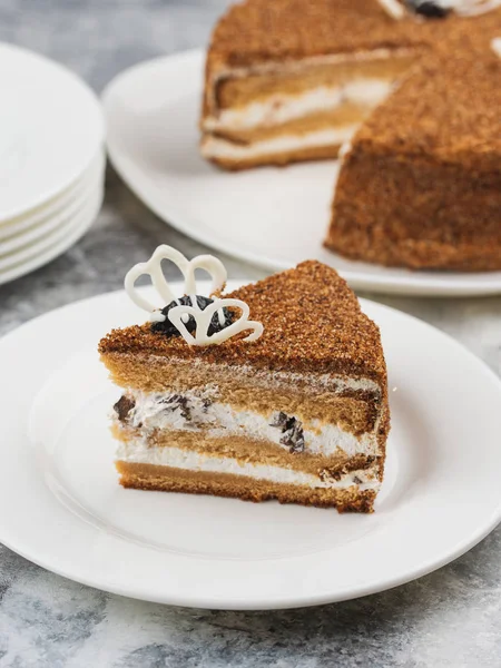 Stück Hausgemachter Keks Kuchen — Stockfoto