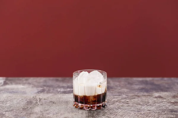 Glas Klassieke Cocktail White Russian Tafel — Stockfoto