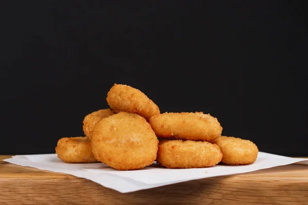 Delicious Chicken Nuggets Wooden Table — 스톡 사진