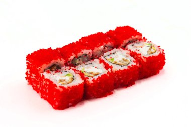 Japon suşisi havyarlı, krem peynirli ve avokadolu.