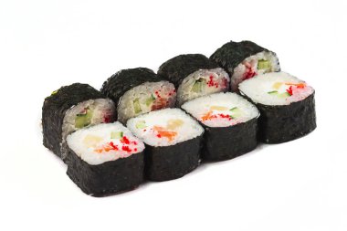 Geleneksel Japon yemeği, maki suşi ruloları.