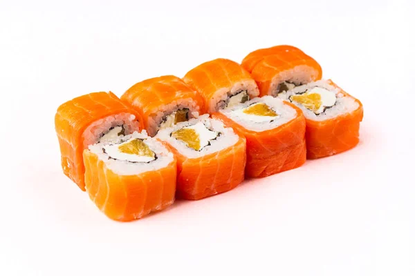 Sushi Rolls Philadelphia Salmon Cream Cheese — Stock Photo, Image