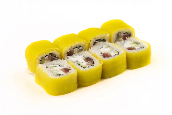 Gourmet Sushi Rolls Παραδοσιακά Ιαπωνικά Θαλασσινά — Φωτογραφία Αρχείου