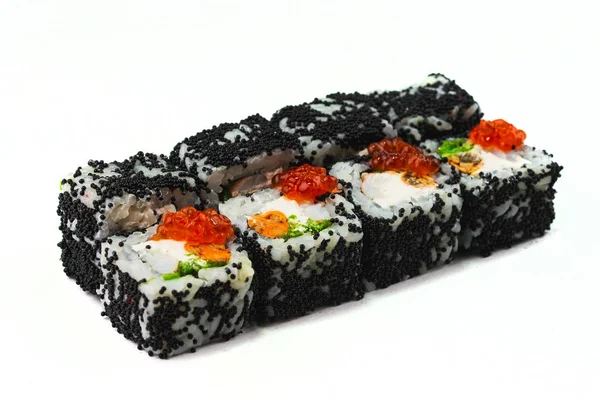 Japonské Sushi Bílém Pozadí — Stock fotografie