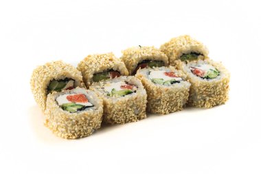 Susamlı dürüm, avokado ve ton balığı.