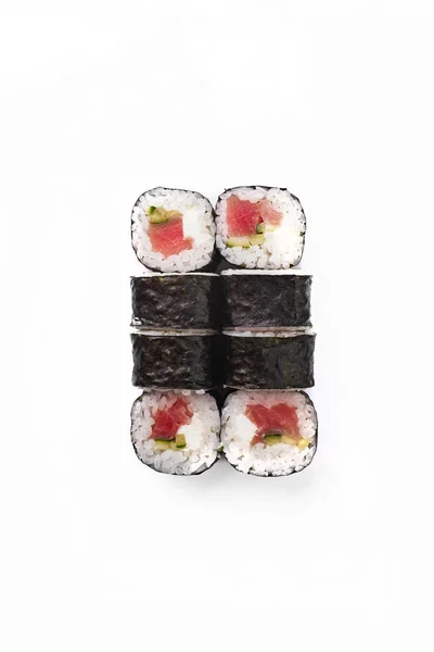 Original Japanisches Sushi Mit Thunfisch Avocado Nori Und Frischkäse — Stockfoto
