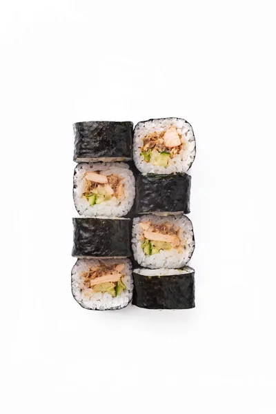 Japanse Originele Sushi Met Tonijn Avocado Nori Roomkaas — Stockfoto