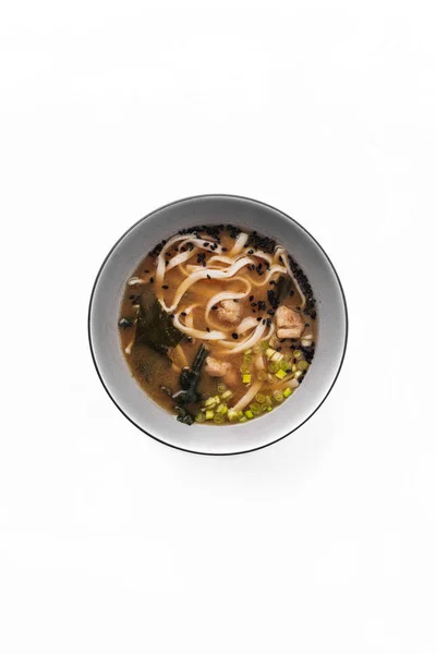 Вкусный Азиатский Суп Лапшой Овощами — стоковое фото