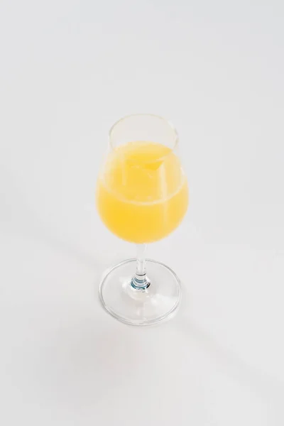 Glass Orange Juice White Background — Stock Photo, Image