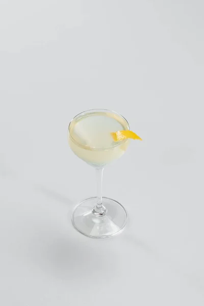 Glas Champagne Med Citronskiva — Stockfoto