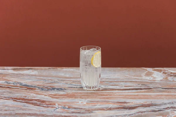 Glass Water Lemon — Stock Photo, Image