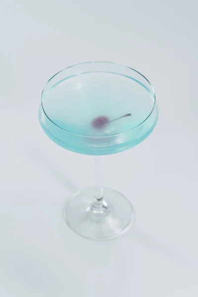 Cóctel Azul Con Cereza — Foto de Stock