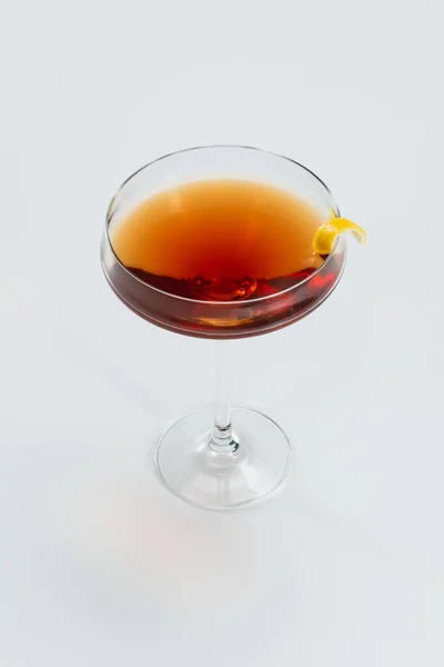 Cognac Con Fetta Limone — Foto Stock