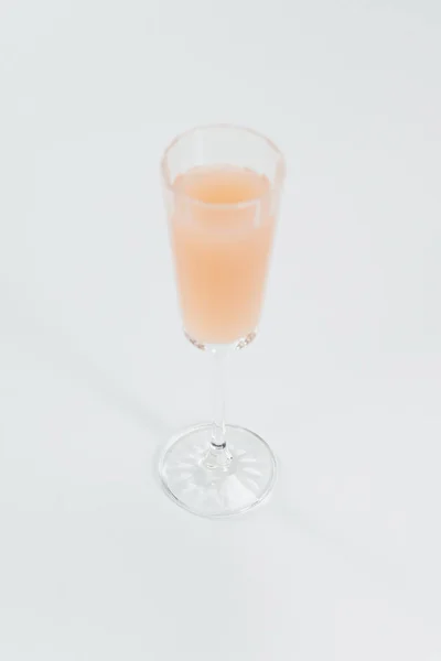 Склянка Шампанського Соку Білому Тлі — стокове фото