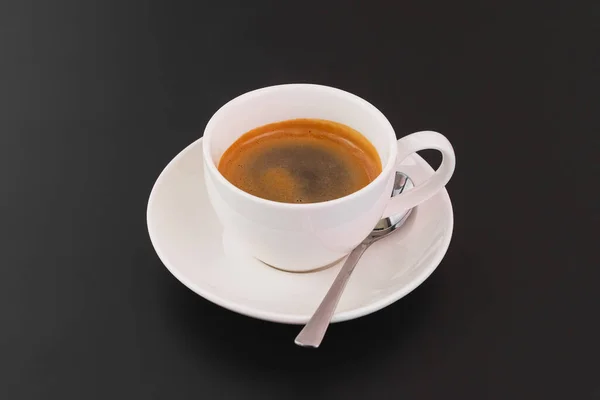 Taza Café Sobre Fondo Negro — Foto de Stock