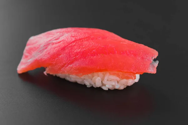 Cozinha Japonesa Sushi Fundo Preto — Fotografia de Stock