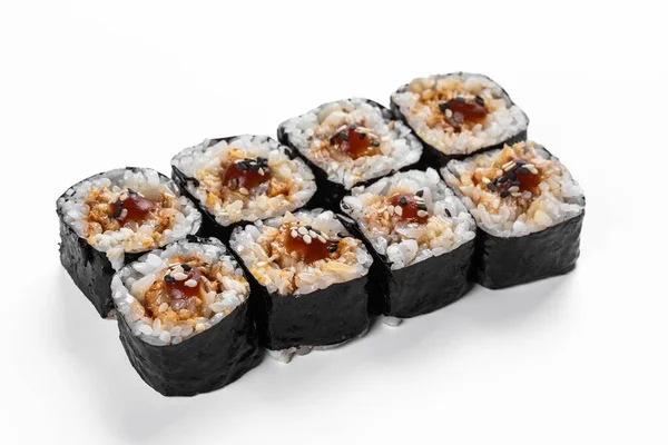 Sushi Broodjes Met Zalm Avocado — Stockfoto