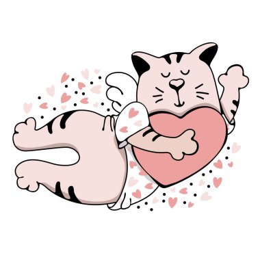 Kalpli ve yıldızlı el çizimi kusursuz bir aşk deseni. Sevgililer Günü için tasarım öğeleri. Kızlar için romantik duvar kağıtları, tekstil, kıyafetler, ambalaj kağıtları. Kalpli arkaplan, çizgi film tarzında çizen yıldızlar..