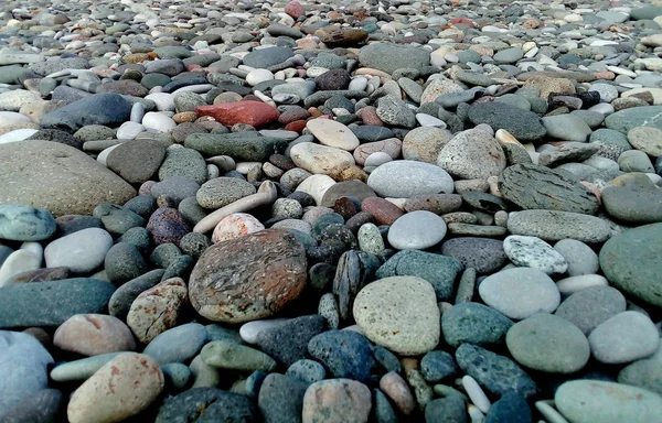 Pietre Marine Colorate Sulla Riva Del Mar Nero Batumi Georgia — Foto Stock