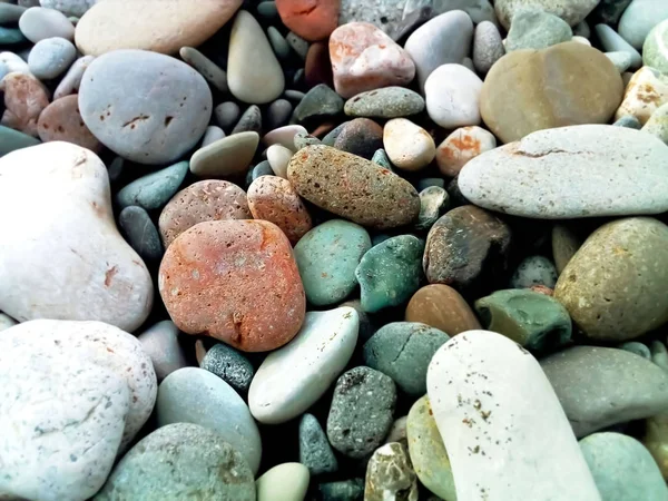 Pedras Marinhas Saturadas Coloridas Costa Mar Negro Batumi Geórgia — Fotografia de Stock