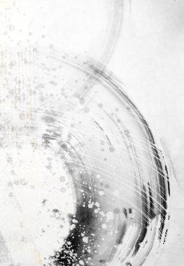 Japon kaligrafi ve beyaz renk spreyinin dokusu